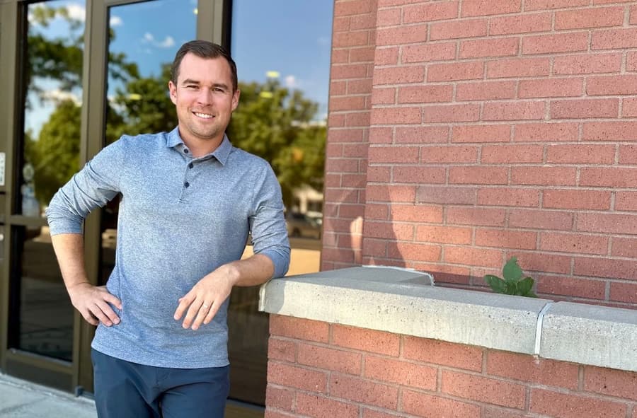 Dr. Brock Martin outside the Fort Collins office